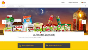 Capture d'écran du site web Shell Bannière Ramadan 2021